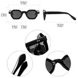Polygon Edge Slim Square Sunglasses