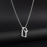Minimalist Geometrical Square Pendant