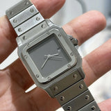 Numberless Silver Square Style Watch