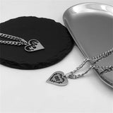 Punk Flame Love Pendant Necklace