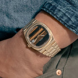 Charred Wood Stainless Steel Watch