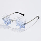 Snowflake Rimless Vintage Sunglasses