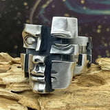 Artistic Human Face Statement Ring
