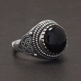 Black Deep Eye Adjustable Ring