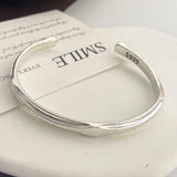 925 Sterling Silver Retro Cuff Bracelet