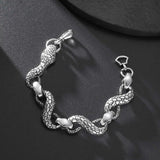 Serpent Lock Chain Bracelet