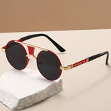 Bold Retro Hollow Round Sunglasses