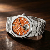 Tourbillon Achteckige Edelstahluhr