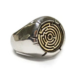 Vintage Geometric Maze Design Ring