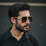 Golden Horse Stallion Rimless Sunglasses