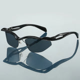 Edgy Wraparound Sport Shades Sunglasses