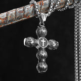 Circular Cross Pendant Necklace