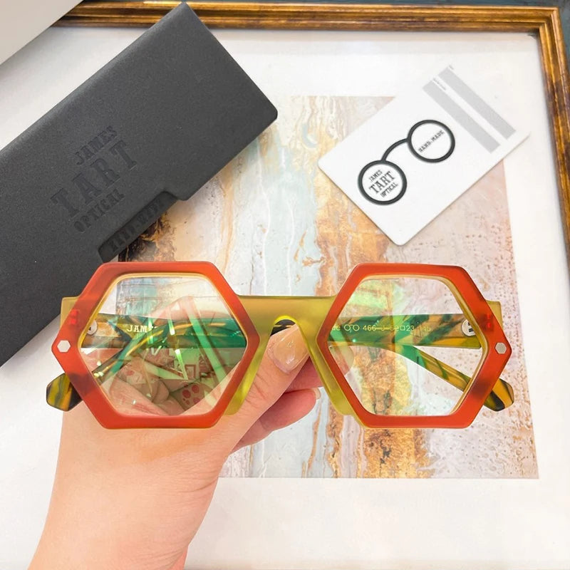 Retro Style Frame Hexagonal Eyeglasses – Taraiga