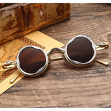 Double-Layered Frame Retro Round Sunglasses