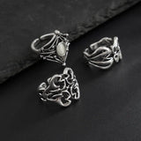 Punk Hollow Out Pattern Ring Set