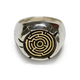 Vintage Geometric Maze Design Ring
