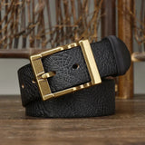 Embossing Cowhide Genuine Leather Belt