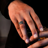 Retro Night Cross Adjustable Ring