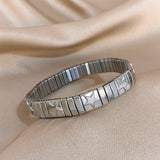Stainless Steel Star Pattern Bangles Bracelet