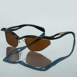 Edgy Wraparound Sport Shades Sunglasses