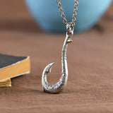 Relief Pattern Fishhook Pendant