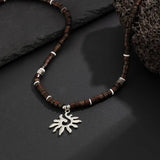 Terra Bead Wooden Choker Necklace