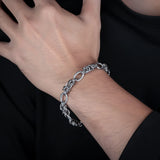 Neo-Gothic Steel Cuban Link Bracelet