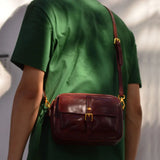 Smooth Leather Buckle Flap Bag
