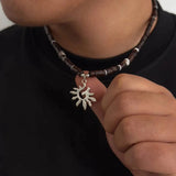 Terra Bead Wooden Choker Necklace