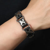 Punk Rock X Leather Bracelet
