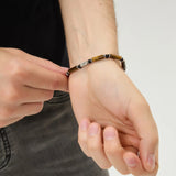 Retro Men's Tiger Eye Beads Bracelet