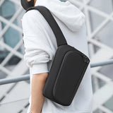 Premium Solid Black Crossbody Bag