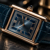 Men's Square Alloy Case Quartz Watch