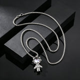 Astronaut Steel Pendant Necklace