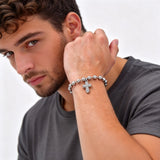 Rosary Cross Adjustable Beaded Bracelet