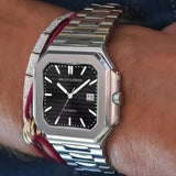 Square Cubic Sapphire Crystal Dial Watch