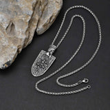 Black Shield Charm Pendant Necklace