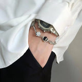 Doubled Two Tone Stone Bracelet