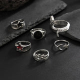Irregular Stars Adjustable Ring Set