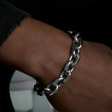 Stainless Steel Raw Cuban Chain Bracelet