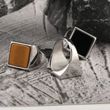 Onyx Edge Rectangle Ring