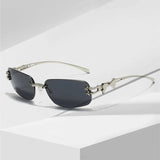 Square Rimless Star Bridge Sunglasses