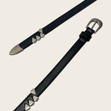Rivet Black Genuine Leather Belt