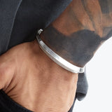 Solid Skull Ended Cuff Bracelet