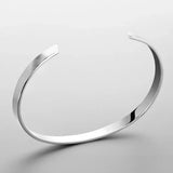 Simple Cuff Stainless Steel Platinum Bracelet