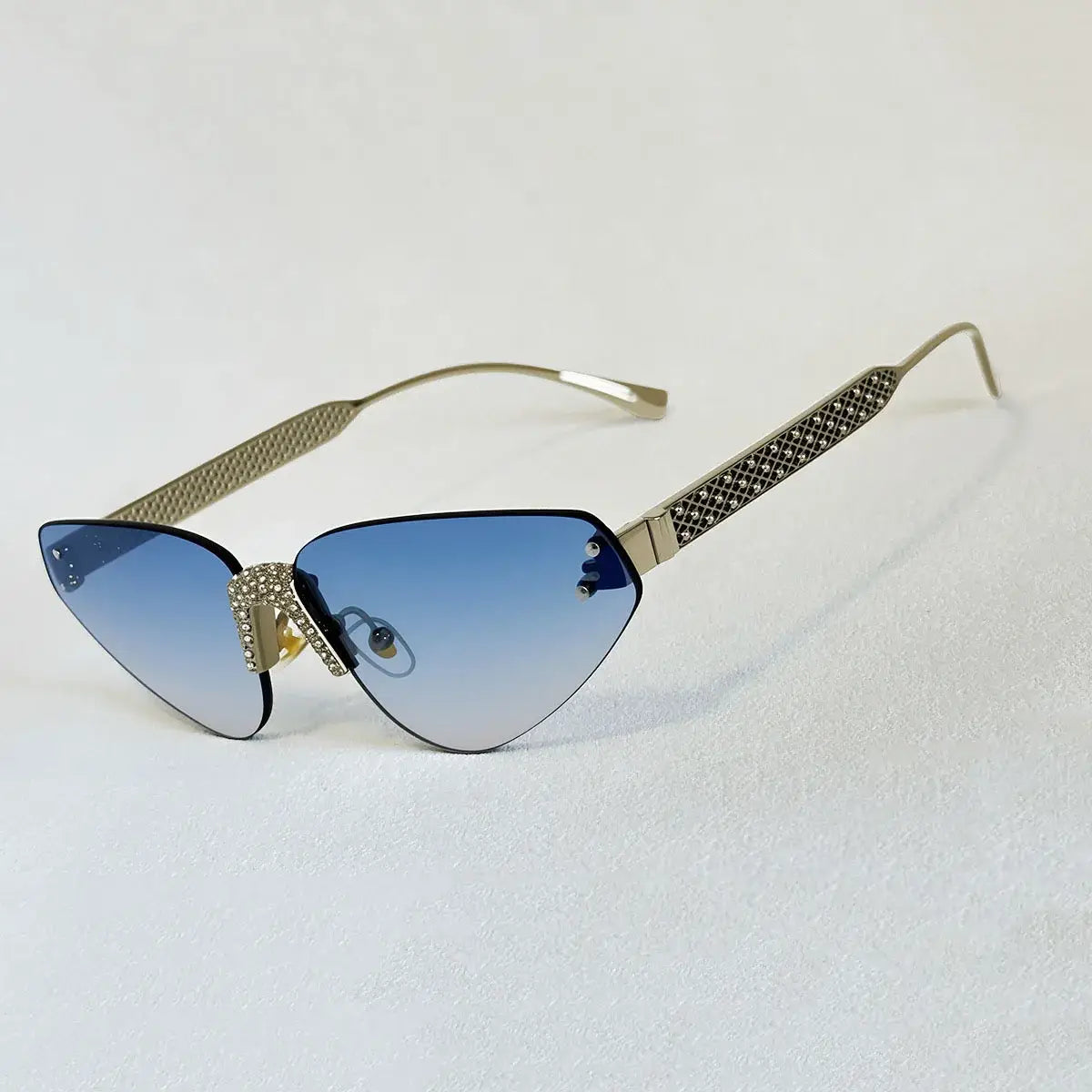 Rimless Cat Eye Fashion Sunglasses