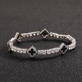 Pulsera Iced Out Charm Lucky Clover