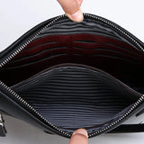 Criss-Cross Genuine Leather Handbag