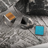 Onyx Edge Rectangle Ring