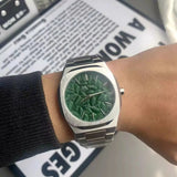 Edge-Cut Dial Textured Watch